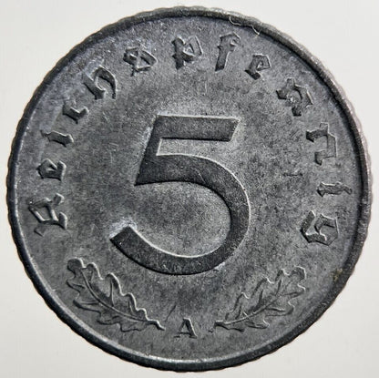 1940 - A Nazi Germany 5 Pfennig Coin | Fine Collectable Grade | a3974