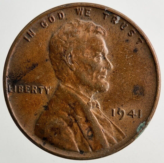 1941 US USA Lincoln Wheat One Cent Coin | Fine Collectable Grade