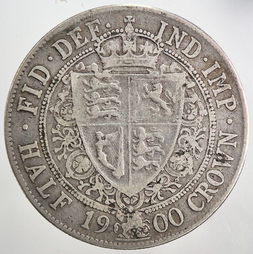 1900 Victoria Half - Crown Silver Coin | Fine Collectable Grade | a5609