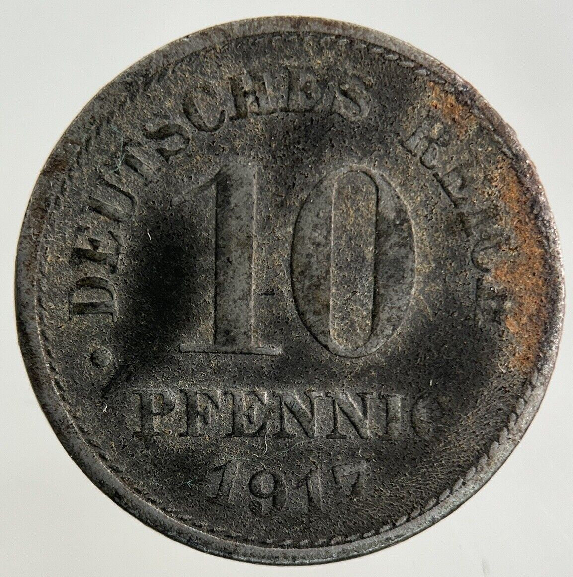 1917 Germany 10 Pfennig Coin | Fine Collectable Grade