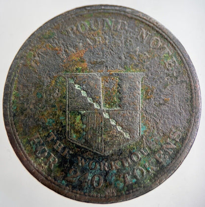 1812 Birmingham Old Workhouse Penny Token Coin | Collectable Grade | a2877