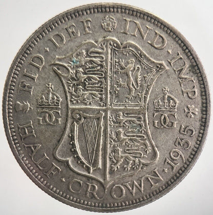 1935 George V Half - Crown Silver Coin | Fine Collectable Grade | a6324