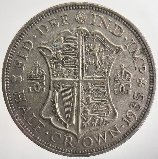 1935 George V Half - Crown Silver Coin | Fine Collectable Grade | a6324