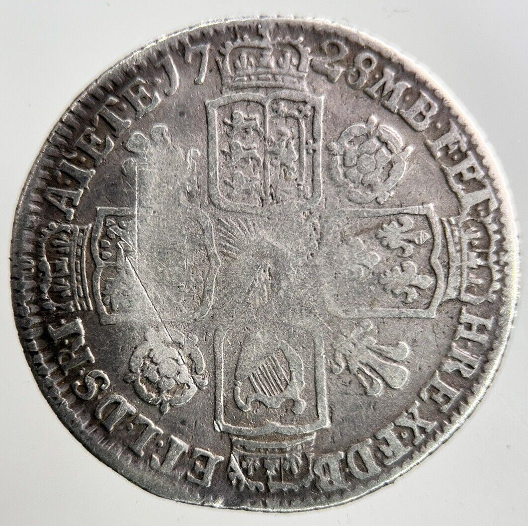 1728 George II 2nd Sixpence Silver Coin | Fine Collectable Grade