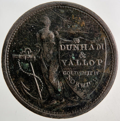 1811 Norwich Dunham & Yallop Half - Penny Coin | Fine Collectable Grade