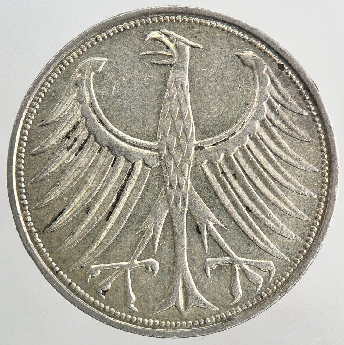 1969 - J Germany 5 Mark Silver Coin | Very High Grade