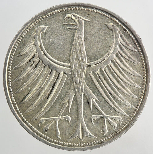 1969 - J Germany 5 Mark Silver Coin | Very High Grade