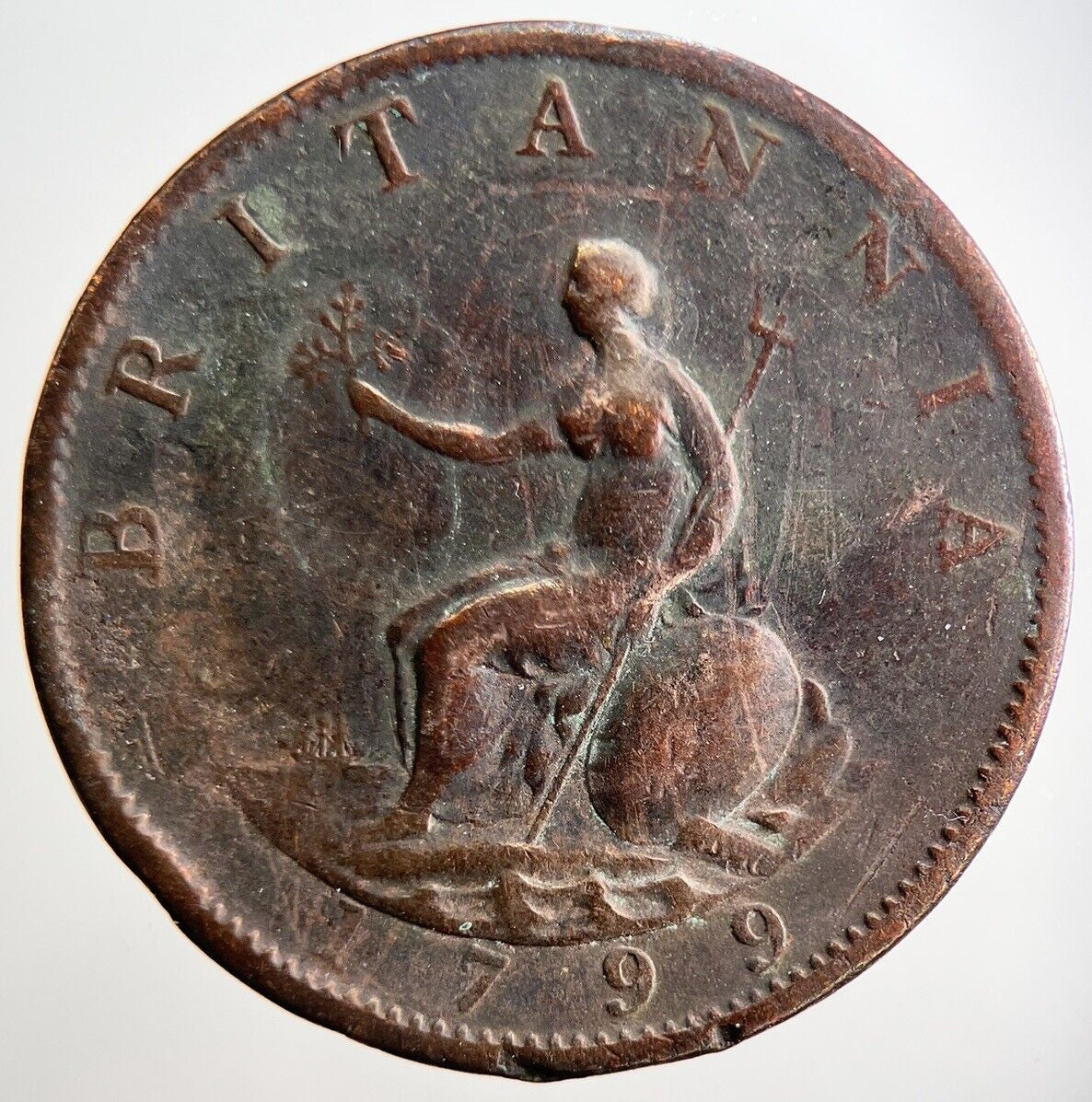 1799 George III Half - Penny Coin | Collectable Grade | a2885