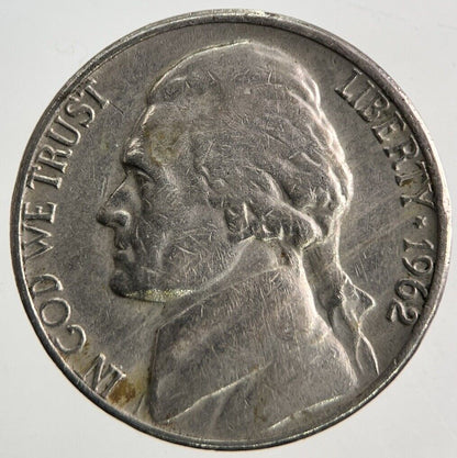 1962 - D US USA Jefferson Nickel Coin | Fine Collectable Grade
