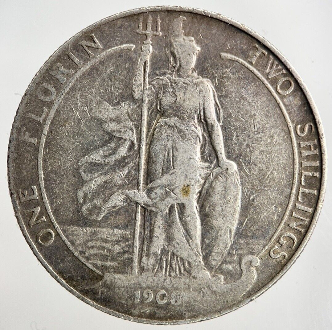1908 Edward VII Florin Silver Coin | Fine Collectable Grade