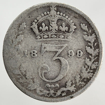 1899 Victoria Threepence Silver Coin | Collectable Grade