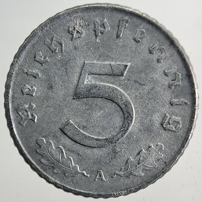1940 - A Germany Nazi 5 Pfennig Coin | Very High Grade | a6277