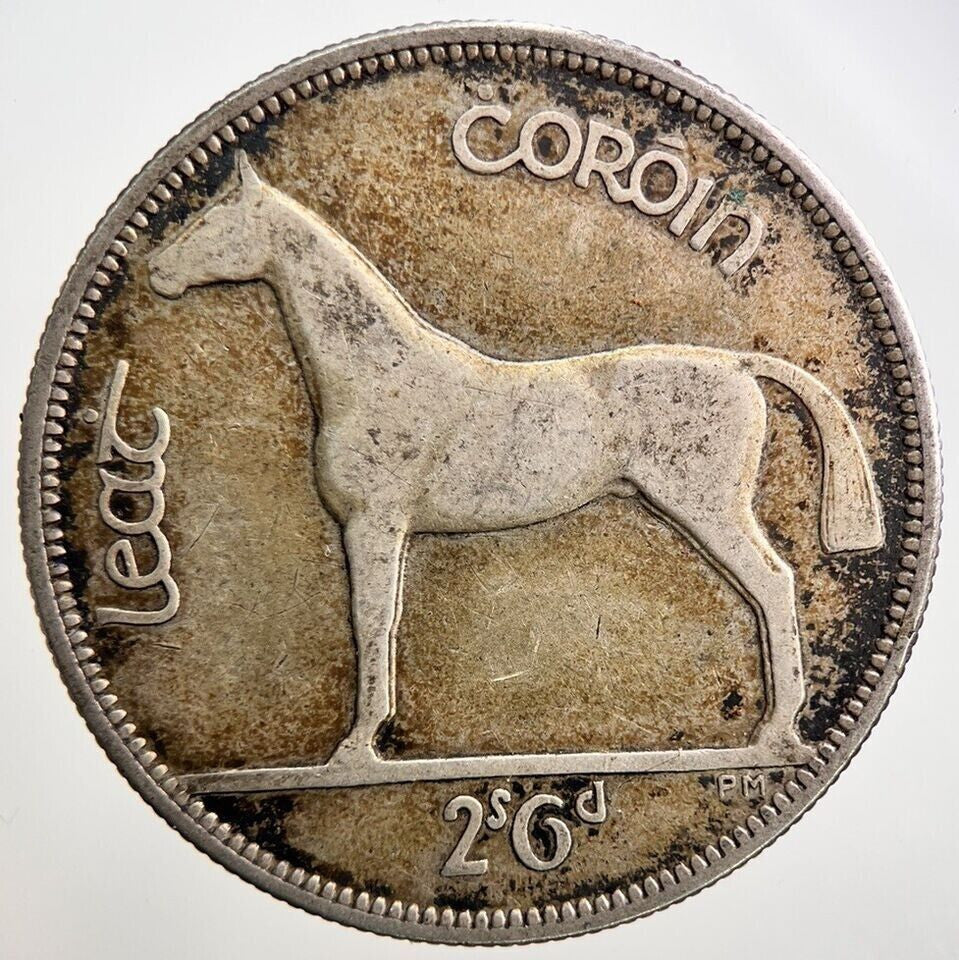 1934 Irish Horse Half - Crown Silver Coin | Fine Collectable Grade | a2827
