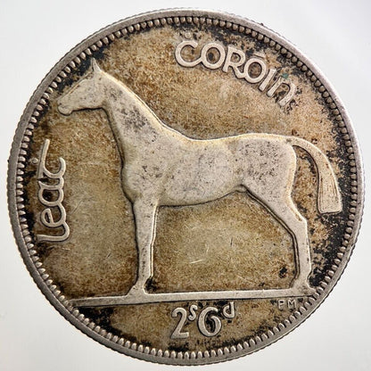 1934 Irish Horse Half - Crown Silver Coin | Fine Collectable Grade | a2827