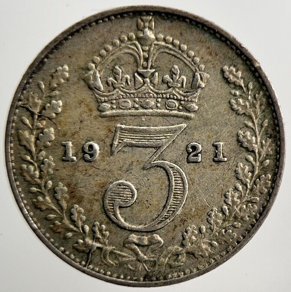 1921 George V Threepence Silver Coin | Very High Grade | a3713