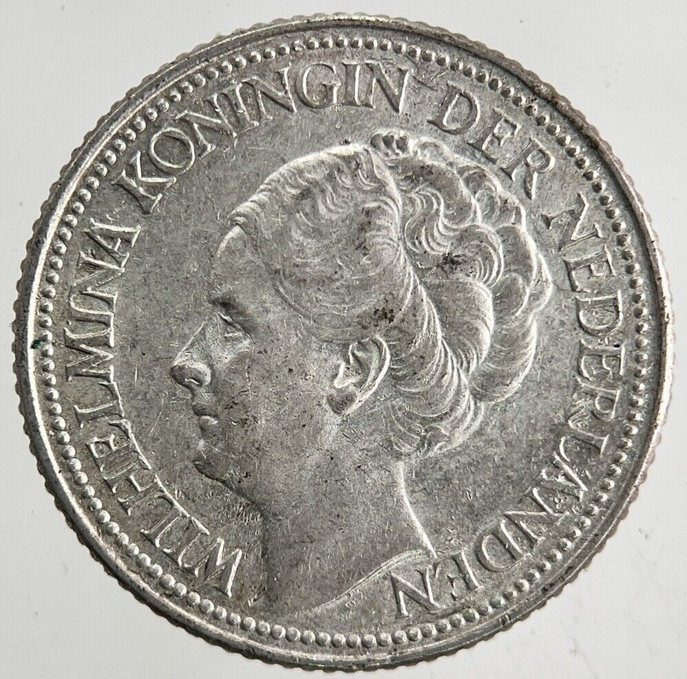 1941 Netherlands 25 Cents Silver Coin | Very High Grade