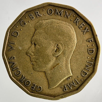 1943 George VI Brass Threepence Coin | Fine Collectable Grade