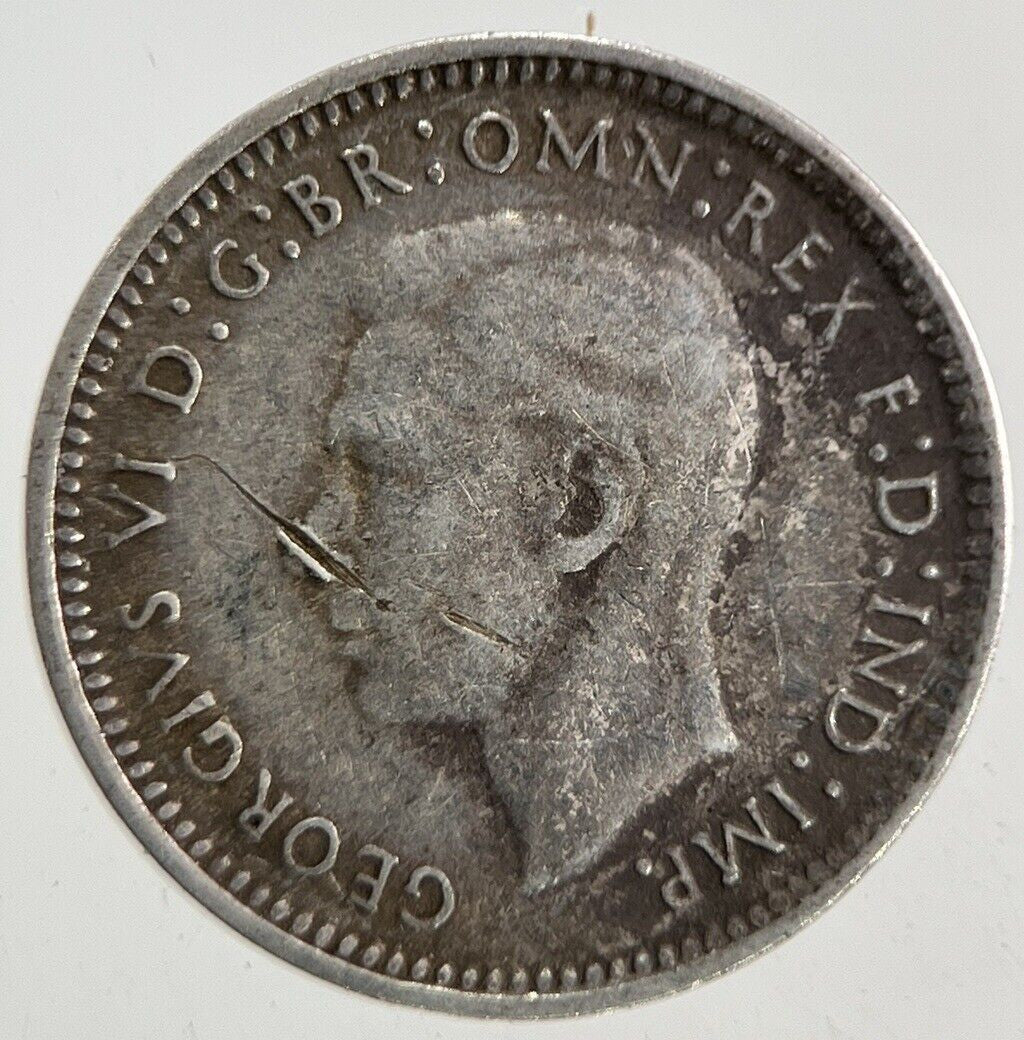 1944 - S Australia Threepence Silver Coin | Fine Collectable Grade