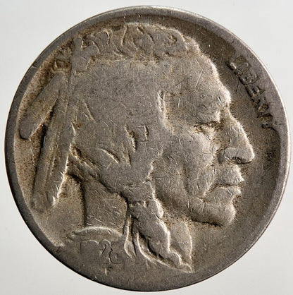 1928 - S US USA Buffalo Indian Head Nickel Coin | Collectable Grade | a2972