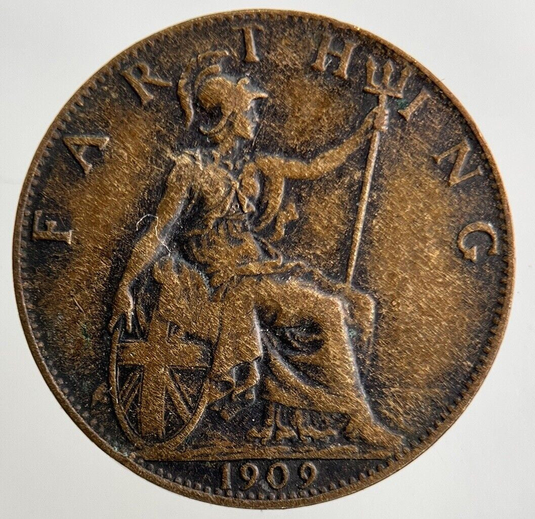 1909 Edward VII Farthing Coin | Fine Collectable Grade