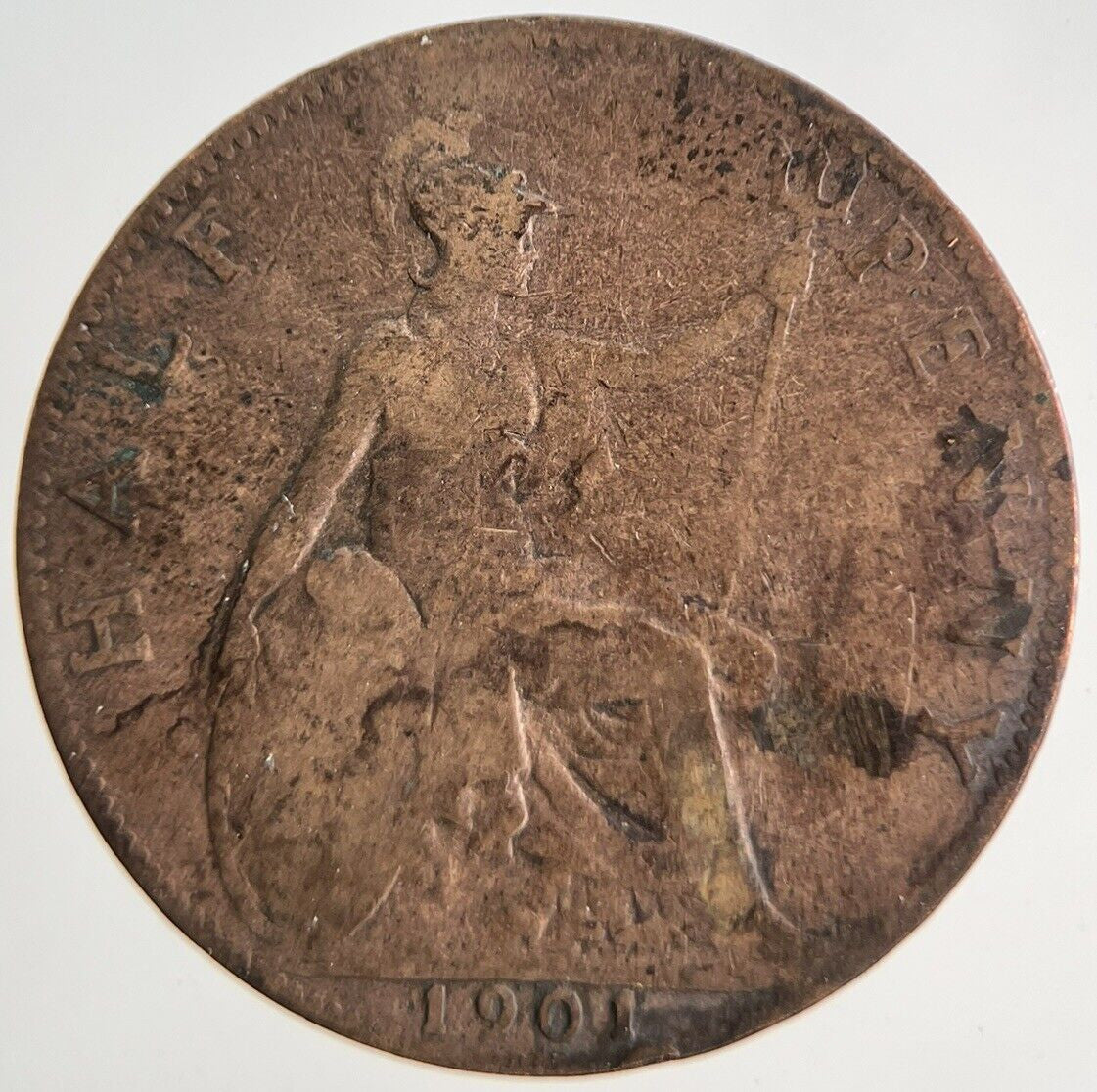 1901 Victoria Half - Penny Coin | Collectable Grade