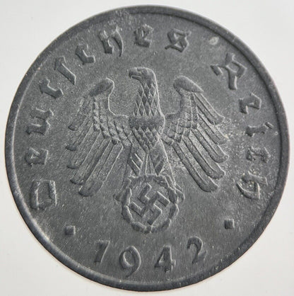 1938 - G Germany Nazi 10 Pfennig Coin | Very High Grade | a7874