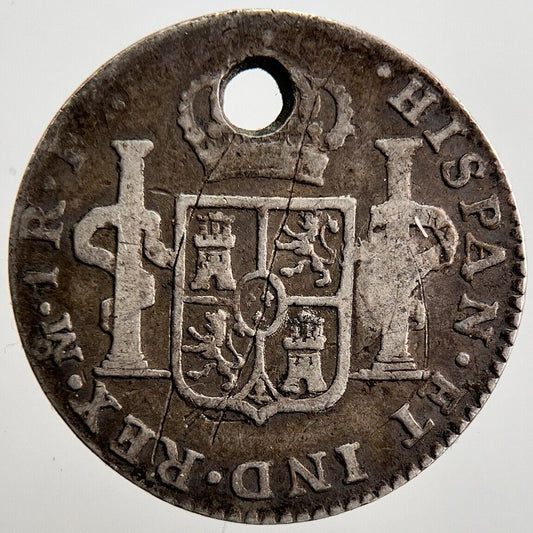 1792 Mexico Spain 1 One Real Silver Coin | Collectable Grade | a2600