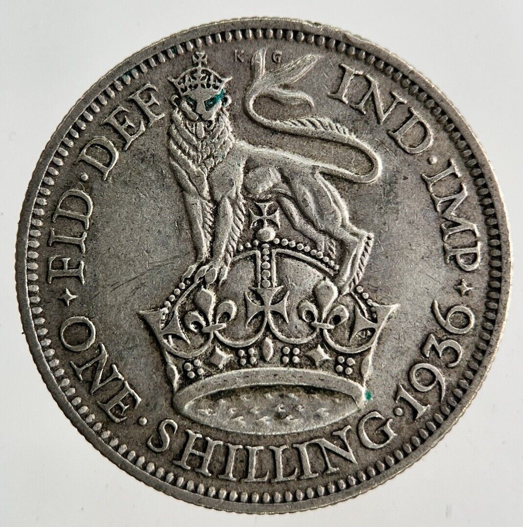 1936 George V Shilling Silver Coin | Fine Collectable Grade