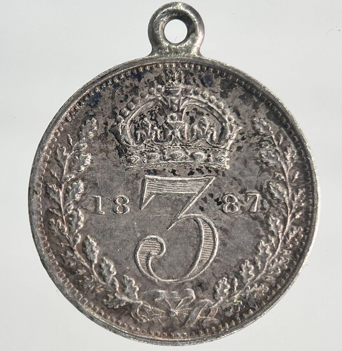 1887 Victoria Threepence Silver Coin | Very Fine Grade | a1973