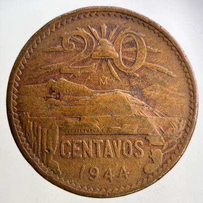 1944 Mexico 20 Centavos Coin | Collectable Grade