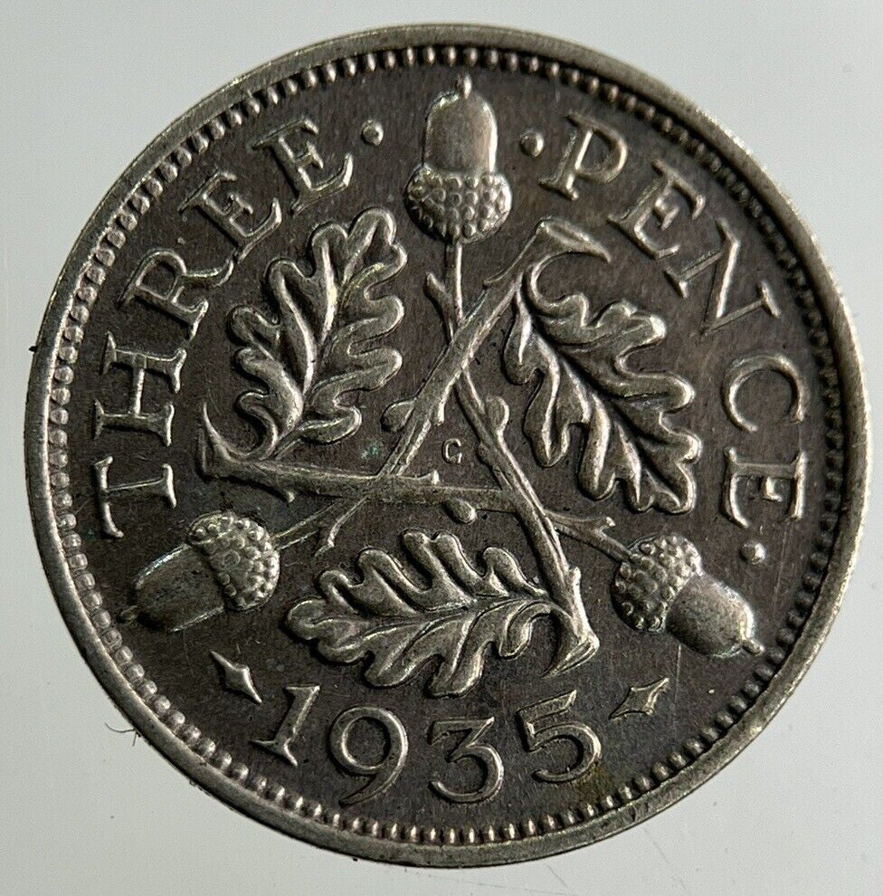 1935 George V Threepence Silver Coin | Fine Collectable Grade