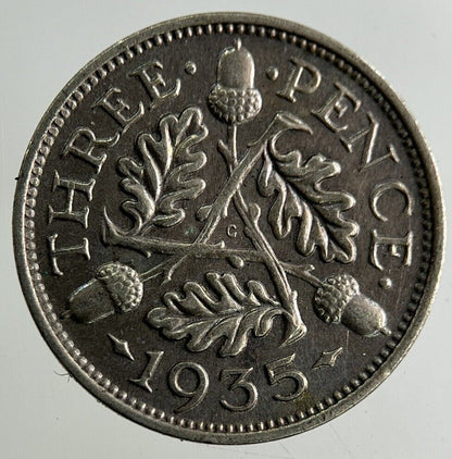 1935 George V Threepence Silver Coin | Fine Collectable Grade