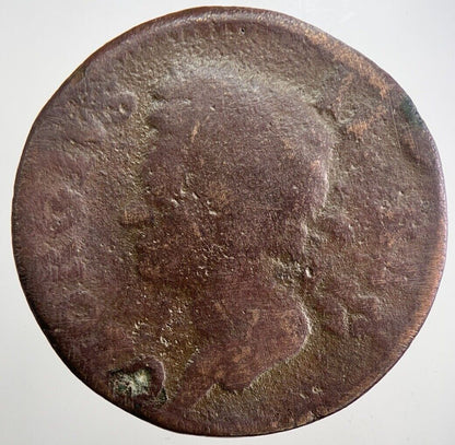 1753 George II Irish Hibernia Half - Penny Coin | Collectable Grade | a7998