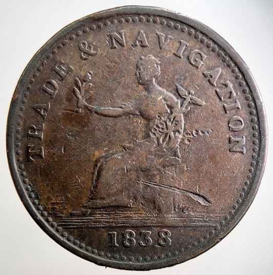 1838 Canada Nova Scotia Paper Preferable Token Coin | Collectable Grade | a2920