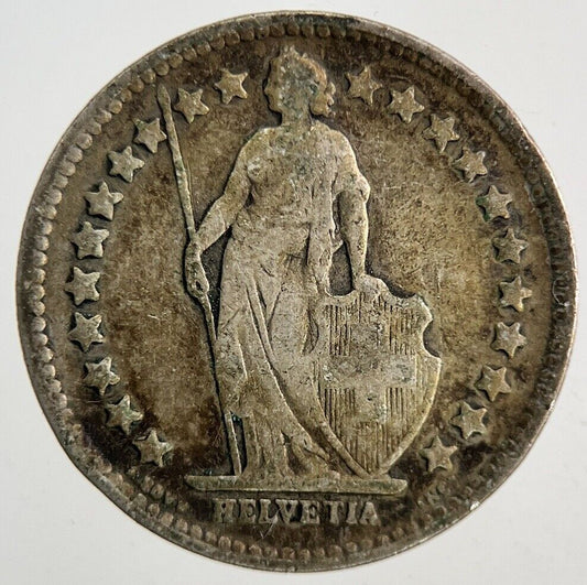 1914 Switzerland Swiss 1/2 Half Franc Silver Coin | Fine Collectable Grade