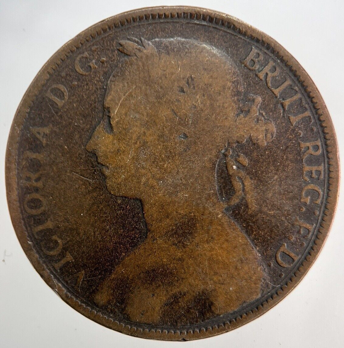 1892 Victoria One Penny Coin | Collectable Grade | a8787
