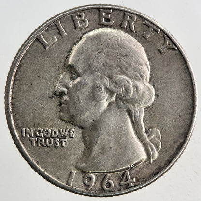 1964 - D US USA Quarter Dollar Silver Coin | Fine Collectable Grade
