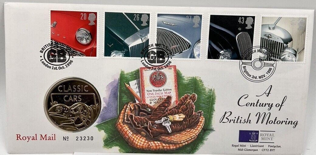 1996 Royal Mail Classic Cars British Motoring Coin And Cover | a9150
