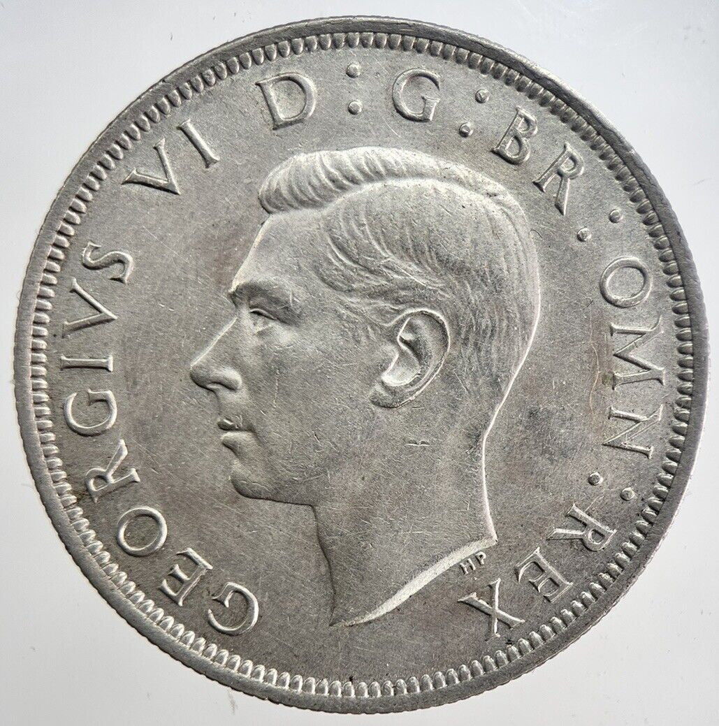 1942 George VI Half - Crown Silver Coin | Very Fine Grade | a6206