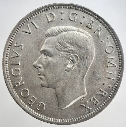 1942 George VI Half - Crown Silver Coin | Very Fine Grade | a6206