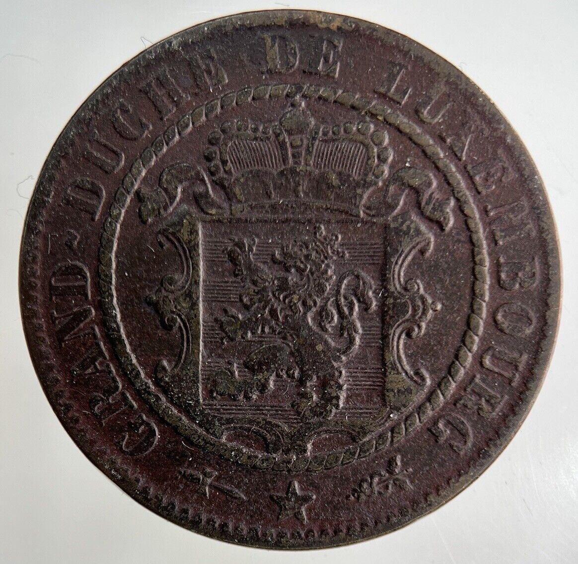 1870 Luxembourg 10 Centimes Coin | Fine Collectable Grade