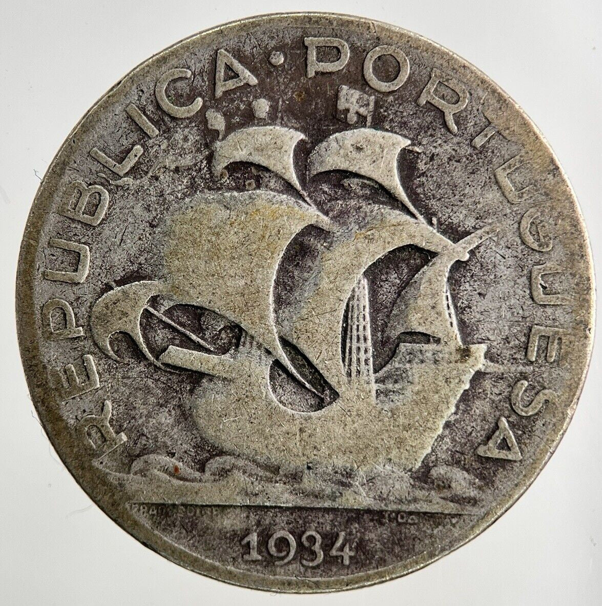 1934 Portugal 5 Escudos Silver Coin | Collectable Grade