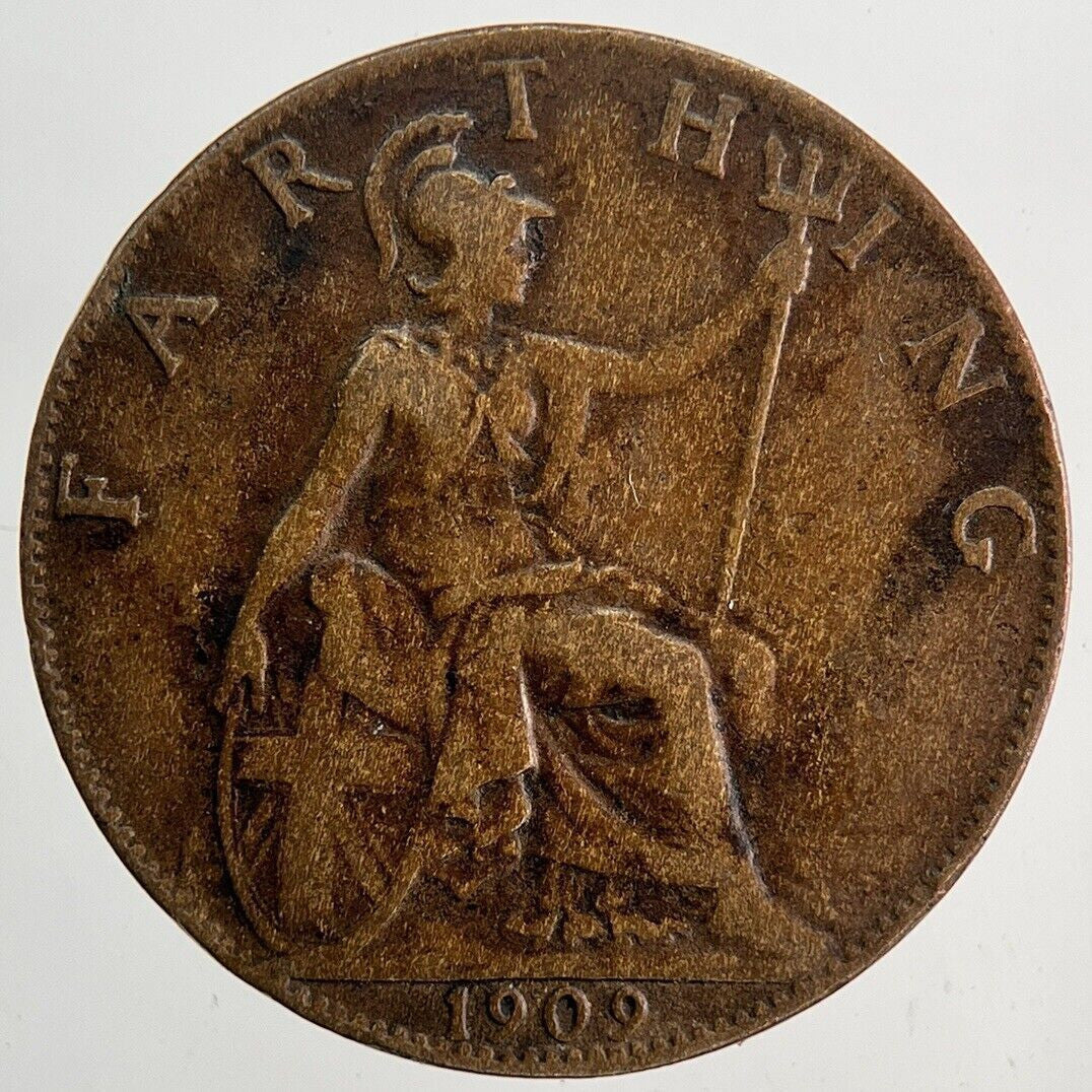 1909 Edward VII Farthing Coin | Fine Collectable Grade