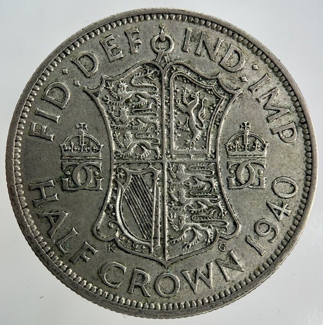 1940 George VI Half - Crown Silver Coin | Fine Collectable Grade