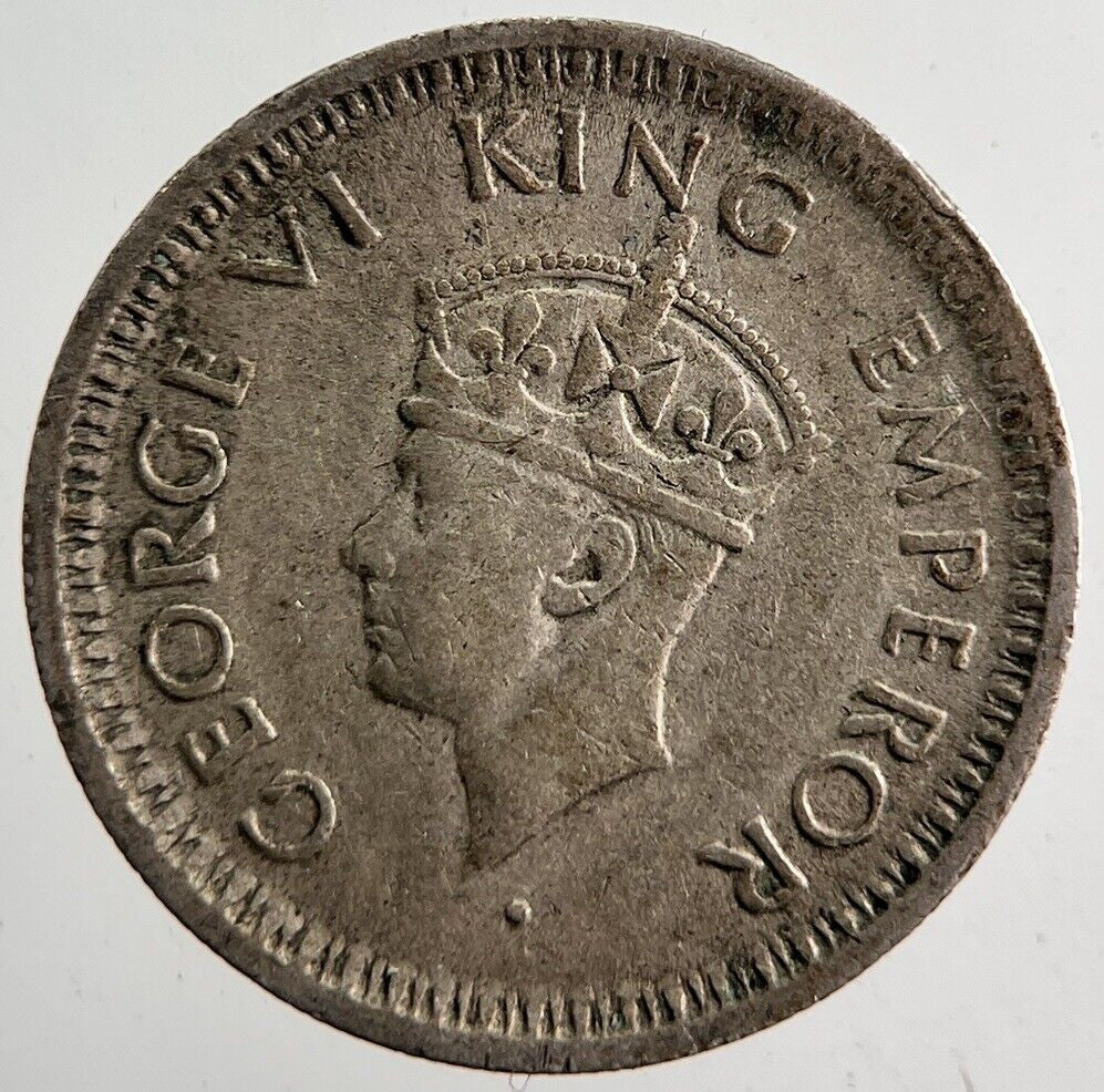 1944 India 1/4 Quarter Rupee Silver Coin | Collectable Grade