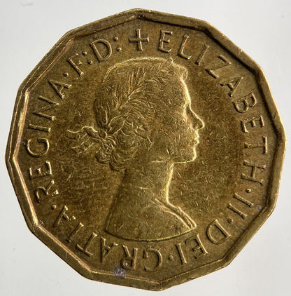 1964 Elizabeth II 2nd Brass Threepence Coin | Fine Collectable Grade