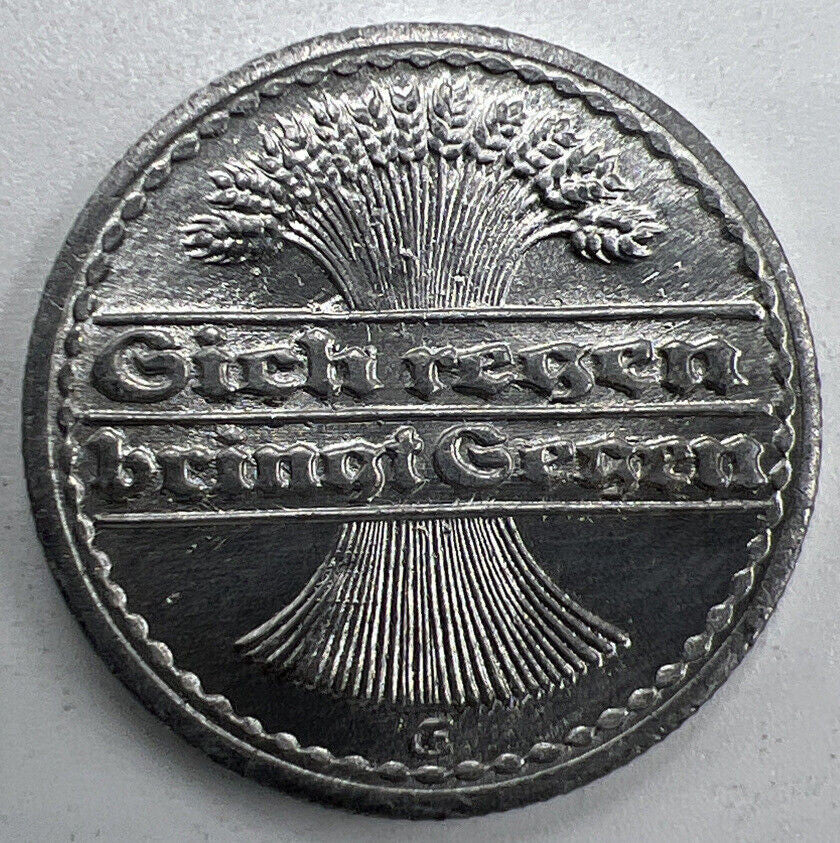 1922 50 Pfennig Germany Zinc Coin | Fine Collectable Grade | a1312
