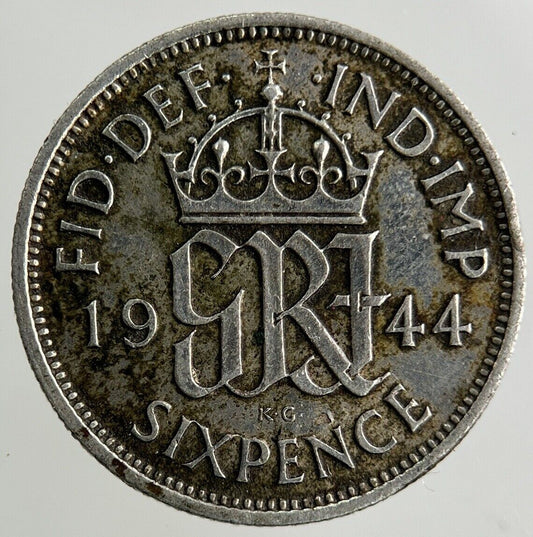 1944 George VI Sixpence Silver Coin | Fine Collectable Grade