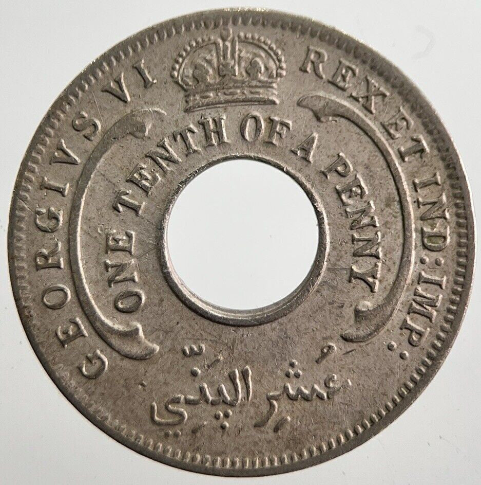 1943 West Africa 1/10 1 One Tenth Of A Penny Coin | Collectable Grade | a7571