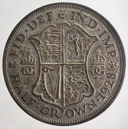 1928 George V Half - Crown Silver Coin | Fine Collectable Grade | a6333